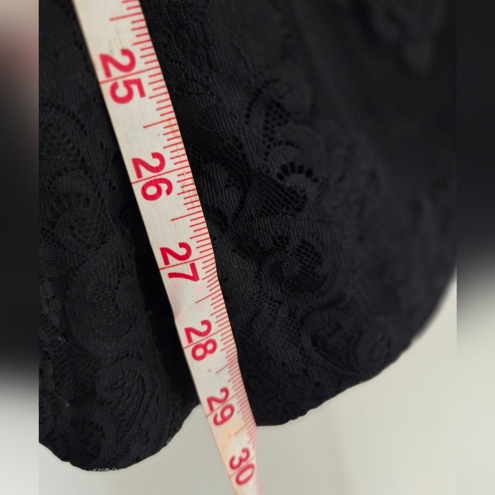 Vince Camuto Long Sleeve Black Lace Shorts Romper - Picture 4 of 5